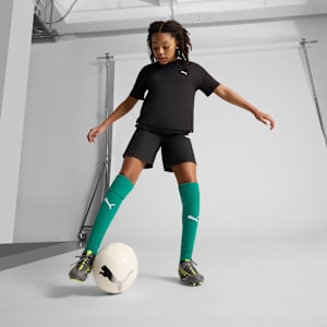 Chaussures de soccer à crampons pour terrain ferme/terrain artificiel ULTRA 5 PRO Enfant et adolescent, Matte Aged Silver-Yellow Alert-Sun Struck, extralarge
